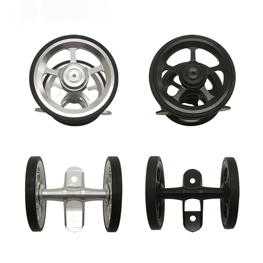 Mud Gear Dual Wheels Mudguard Easy Wheel CNC Aluminum Alloy Bicycle Big Wheelset For Brompton Folding Bike