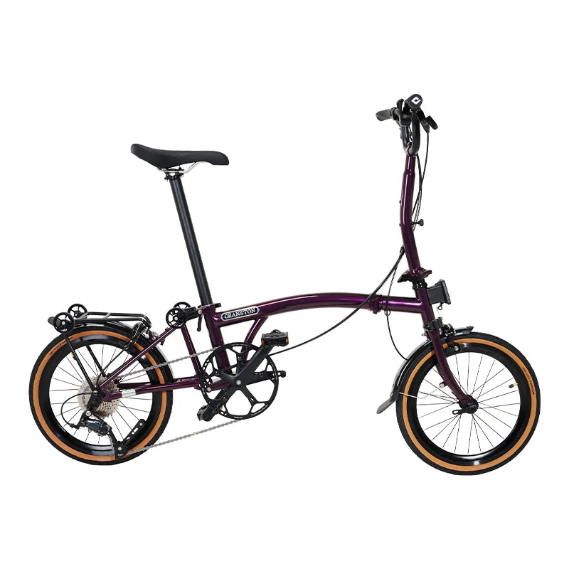 CRANSTON Tri-fold bicycle Chrome-molybdenum Steel ultra-light portable Folding Bike 16-inch 9-speed retro City commuting Bike