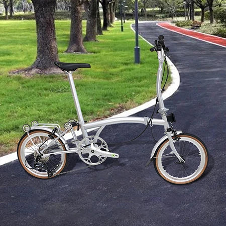 CRANSTON Tri-fold bicycle Chrome-molybdenum Steel ultra-light portable Folding Bike 16-inch 9-speed retro City commuting Bike