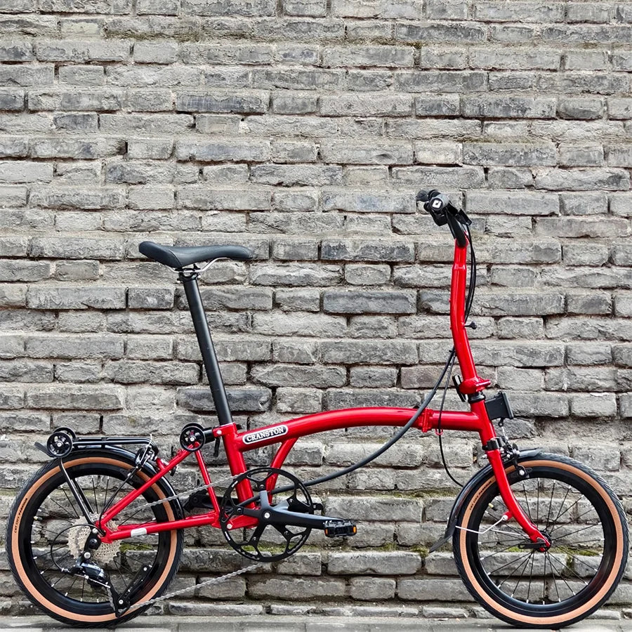 CRANSTON Portable 20 Inch 9 Speed Double V Brake Tri Fold Frame 53T CNC Crankset 20 Inch Wheel Small Folding City Bicycle