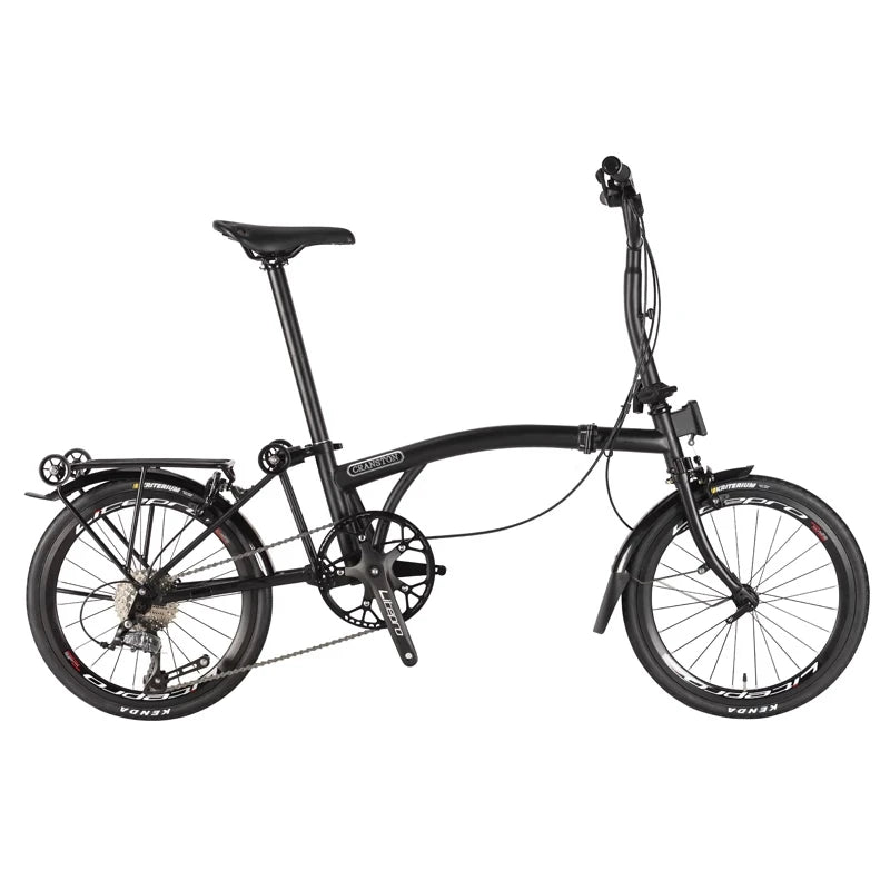 CRANSTON 20Inch External 9Speed Tri-fold Folding Bicycle Dual C Brake S M Handlebar Chrome-molybdenum Steel Frame City Bike