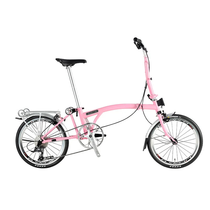 CRANSTON 20Inch External 9Speed Tri-fold Folding Bicycle Dual C Brake S M Handlebar Chrome-molybdenum Steel Frame City Bike