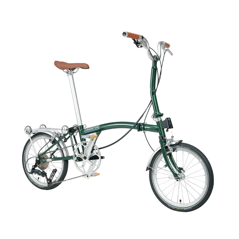 CRANSTON Lightweight 20'' 9-Speed Folding Bicycle with Chromoly Steel Frame Dual C Brakes & Finger Shift Ideal for Urban Travel
