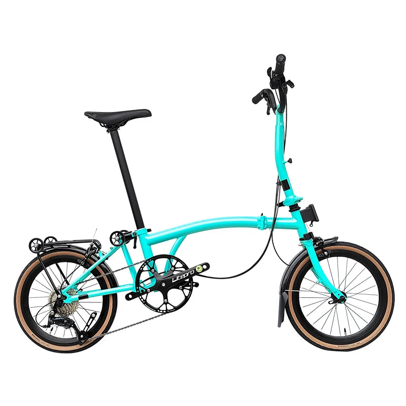 Cranston small cloth aluminum alloy three fold bike 16 inch 9speed bike portable ultra light retro push bicycle