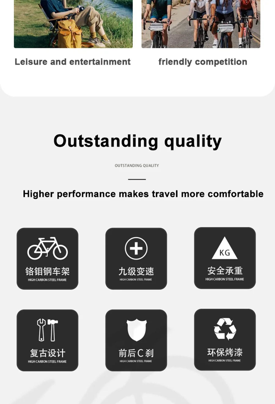 Cranston small cloth aluminum alloy three fold bike 16 inch 9speed bike portable ultra light retro push bicycle