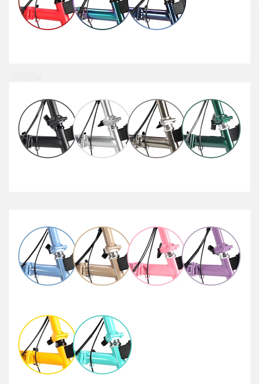 Cranston small cloth aluminum alloy three fold bike 16 inch 9speed bike portable ultra light retro push bicycle
