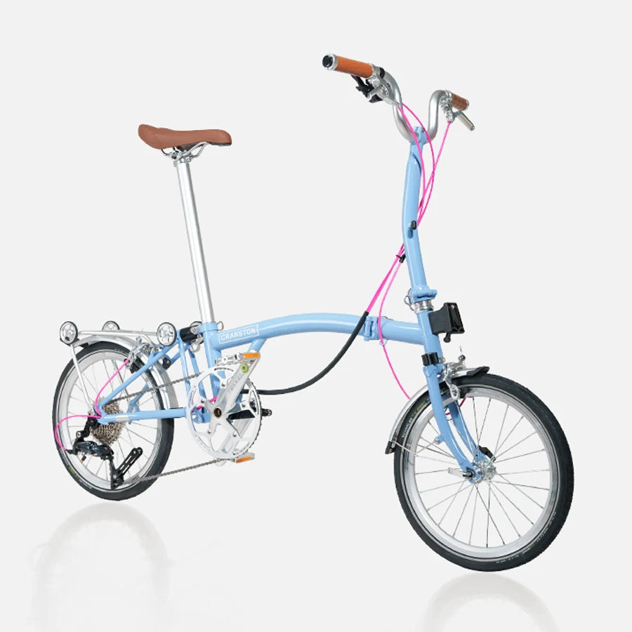 CRANSTON Folding 20 Inch Bicycle Adult Children 9Speed Disc Brake Retro Bicycle City Ultra Light Portable Bike Shift Back Dial
