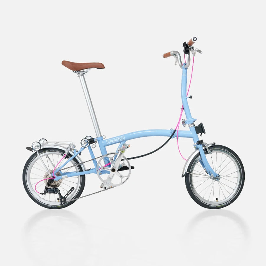 CRANSTON Folding 20 Inch Bicycle Adult Children 9Speed Disc Brake Retro Bicycle City Ultra Light Portable Bike Shift Back Dial