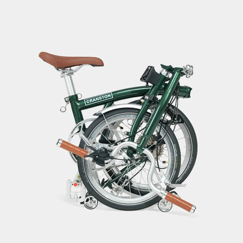 CRANSTON 16Inch Lightweight Folding Bike 9speed C Brake System M Handlebar Chrome-molybdenum Steel Frame Portable Bicycle