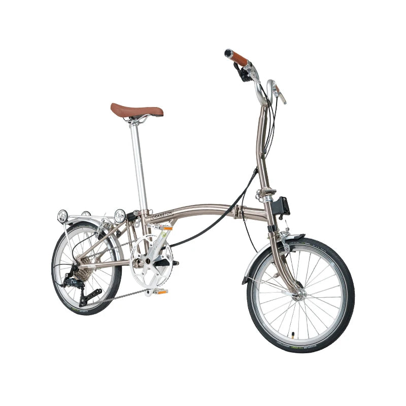 CRANSTON 16Inch Lightweight Folding Bike 9speed C Brake System M Handlebar Chrome-molybdenum Steel Frame Portable Bicycle