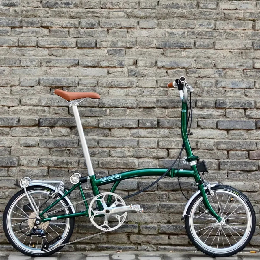 CRANSTON 16Inch Lightweight Folding Bike 9speed C Brake System M Handlebar Chrome-molybdenum Steel Frame Portable Bicycle
