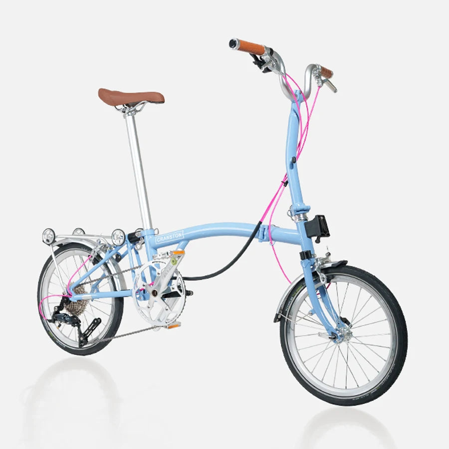 CRANSTON Lightweight Folding Bicycle 16 inch 9speed Aluminum Bicycle Small Wheel Bicycle Convenient to Carry for City Travel