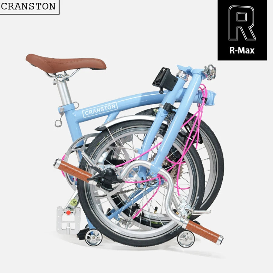 CRANSTON Lightweight Folding Bicycle 16 inch 9speed Aluminum Bicycle Small Wheel Bicycle Convenient to Carry for City Travel