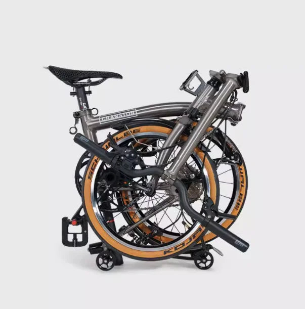 CRANSTON S9 Aluminum Alloy Frame 16 Inch 9 Speed Tri-fold Bicycle S /Y BAR Light Weight Foldable Bicycle Mini Folding Bike