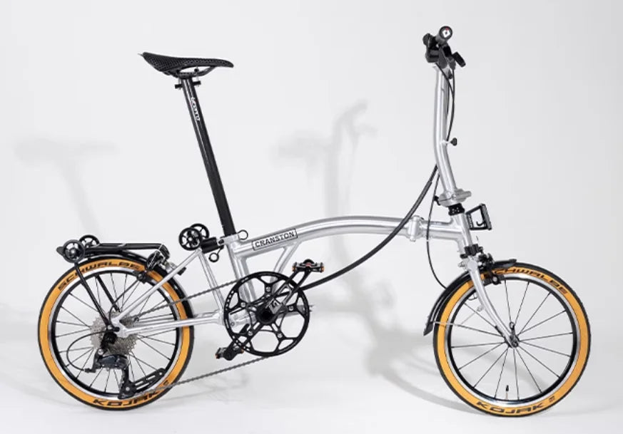 CRANSTON S9 Aluminum Alloy Frame 16 Inch 9 Speed Tri-fold Bicycle S /Y BAR Light Weight Foldable Bicycle Mini Folding Bike