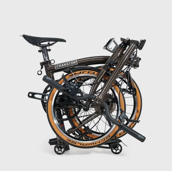 CRANSTON S9 Aluminum Alloy Frame 16 Inch 9 Speed Tri-fold Bicycle S /Y BAR Light Weight Foldable Bicycle Mini Folding Bike