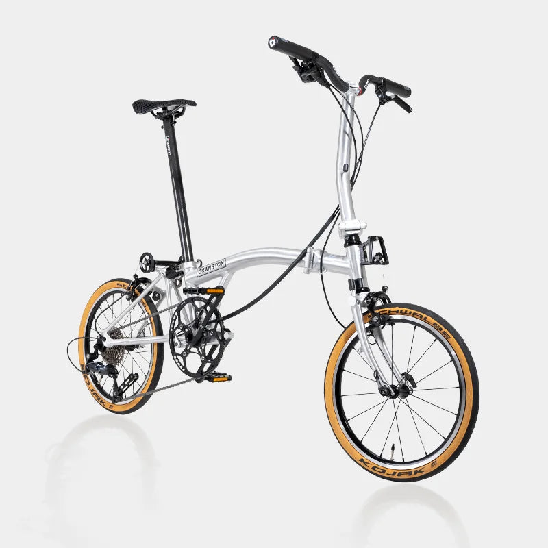 CRANSTON S9 Aluminum Alloy Frame 16 Inch 9 Speed Tri-fold Bicycle S /Y BAR Light Weight Foldable Bicycle Mini Folding Bike