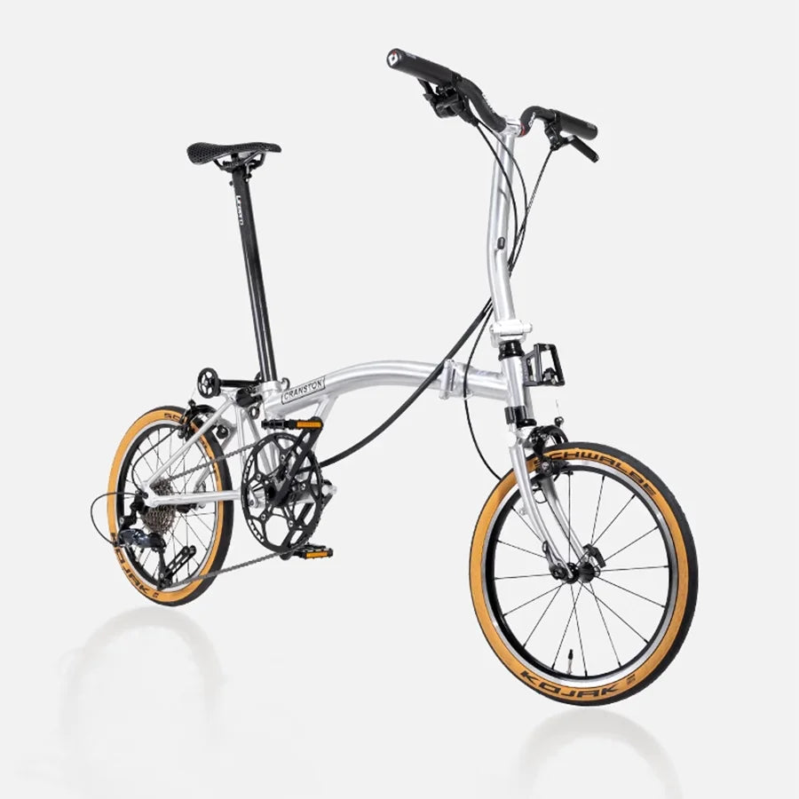 CRANSTON S9 Aluminum Alloy Folding Bike Ultralight and Portable 16 Inch 9 Speed Retro Commuter Folding Bicycle For Adult