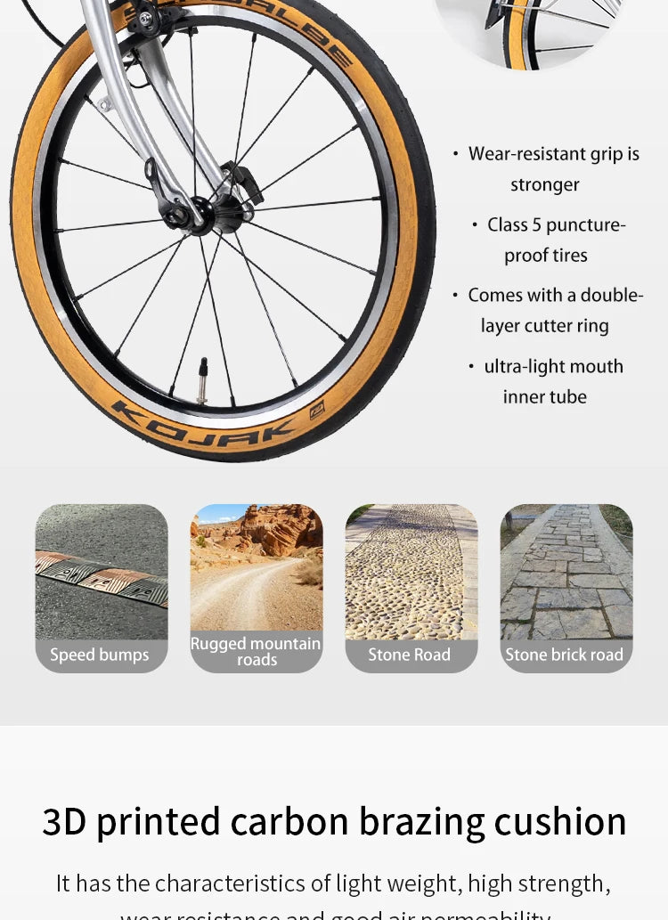 CRANSTON S9 Aluminum Alloy Frame 16 Inch 9 Speed Tri-fold Bicycle S /Y BAR Light Weight Foldable Bicycle Mini Folding Bike