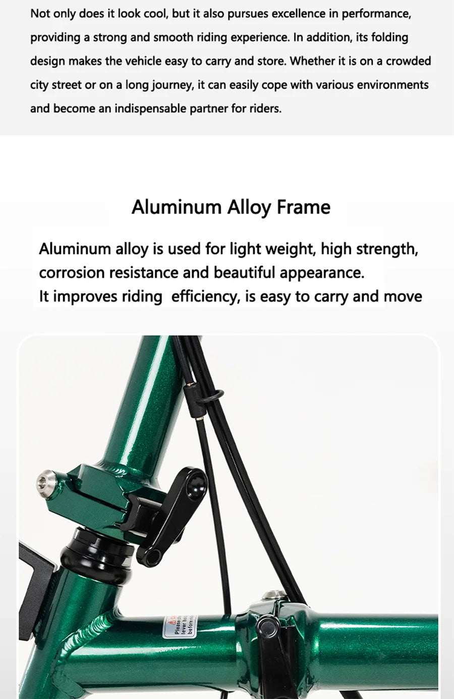 CRANSTON S9 Aluminum Alloy Folding Bike Ultralight and Portable 16 Inch 9 Speed Retro Commuter Folding Bicycle For Adult