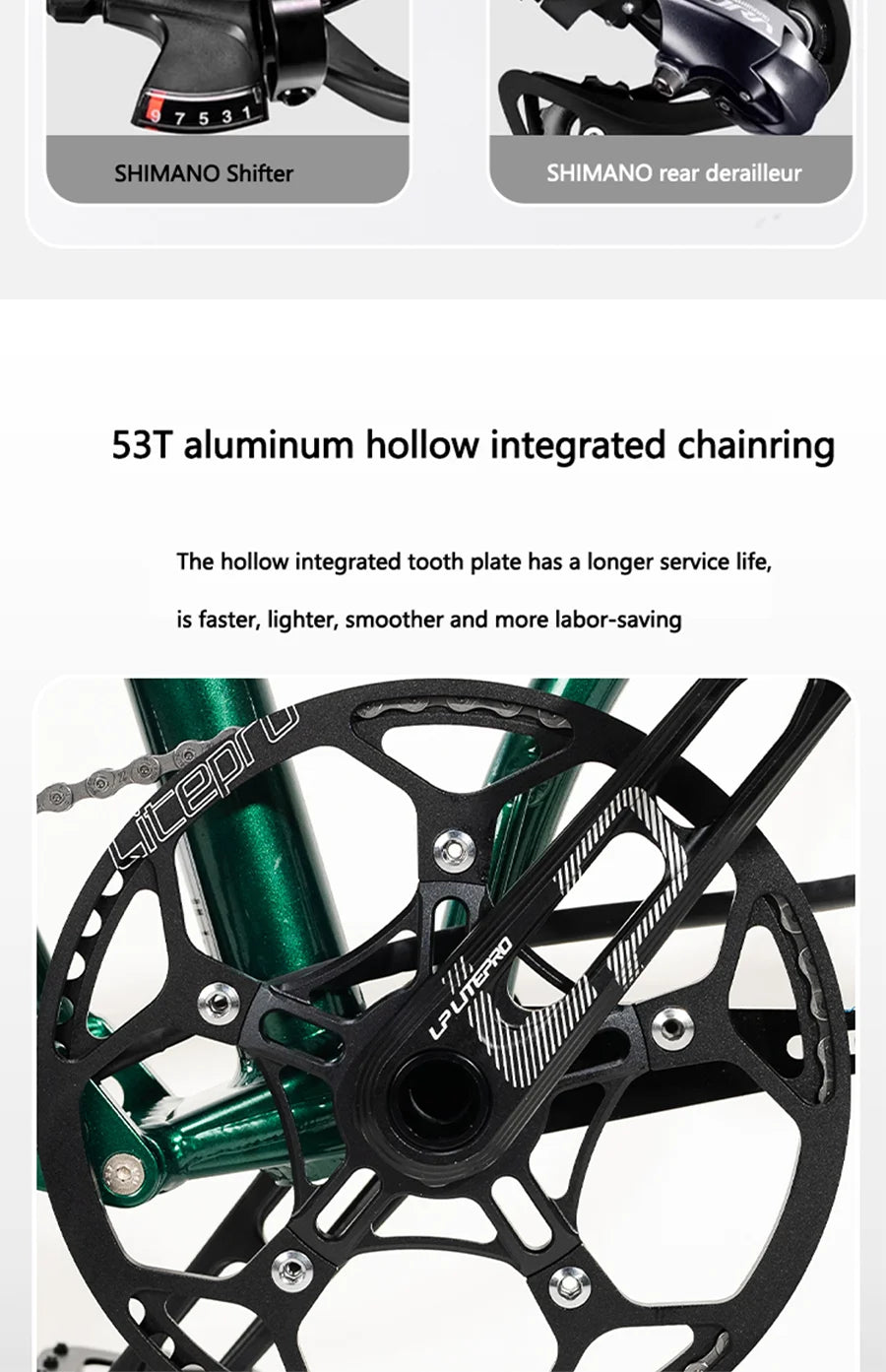CRANSTON S9 Aluminum Alloy Folding Bike Ultralight and Portable 16 Inch 9 Speed Retro Commuter Folding Bicycle For Adult