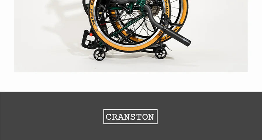 CRANSTON S9 Aluminum Alloy Folding Bike Ultralight and Portable 16 Inch 9 Speed Retro Commuter Folding Bicycle For Adult