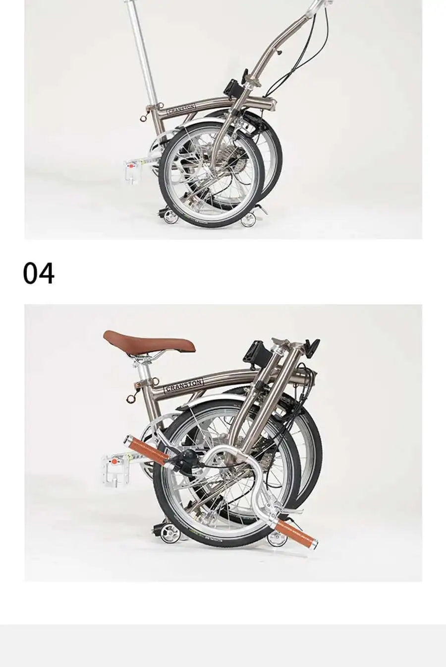 CRANSTON Lightweight Bicycle Tri-fold Design 16Inch 9 Speed Full Shockingproof Frame Dual C-Brake Portable Outdoor MINI Bike