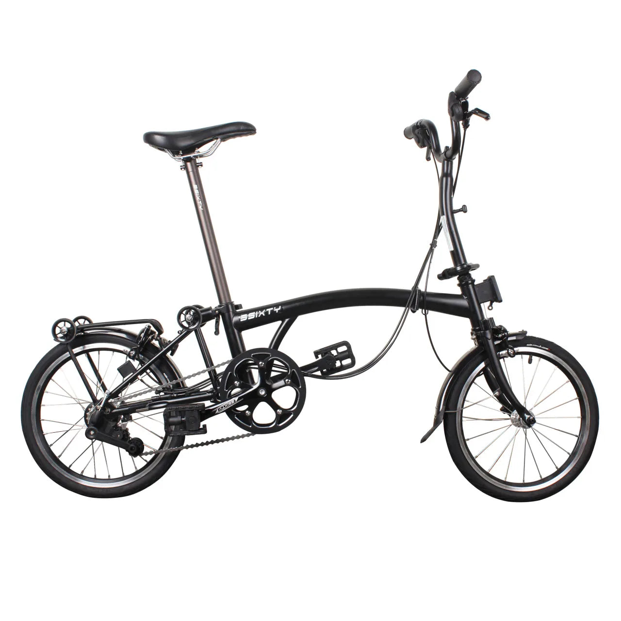 3SIXTY 16 Inch Folding Bike Internal 6 Speeds Steel Frame Three Inner and Two Outer Speeds Mini Folding Bicycle Tri-fold Bike