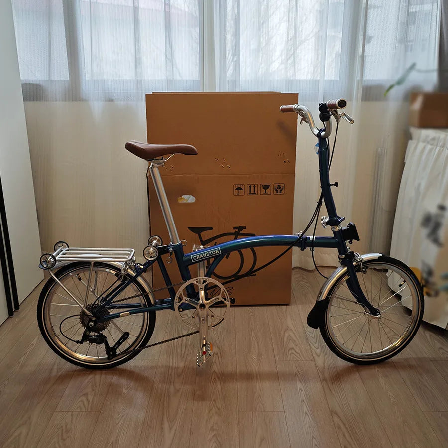 Cranston16 Inch 9-Speed Lightweight Foldable Bike Chromoly Steel Frame Dual C-Brakes Bicycle Quick Fold for Easy Carry
