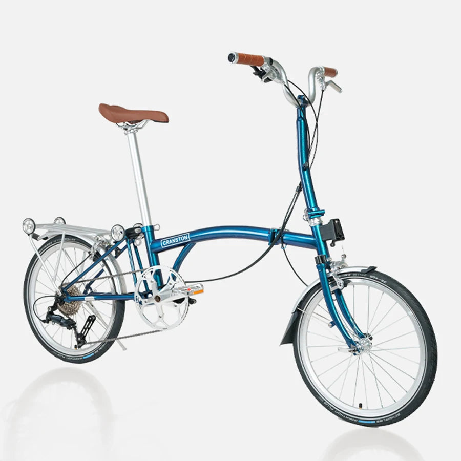 Cranston16 Inch 9-Speed Lightweight Foldable Bike Chromoly Steel Frame Dual C-Brakes Bicycle Quick Fold for Easy Carry