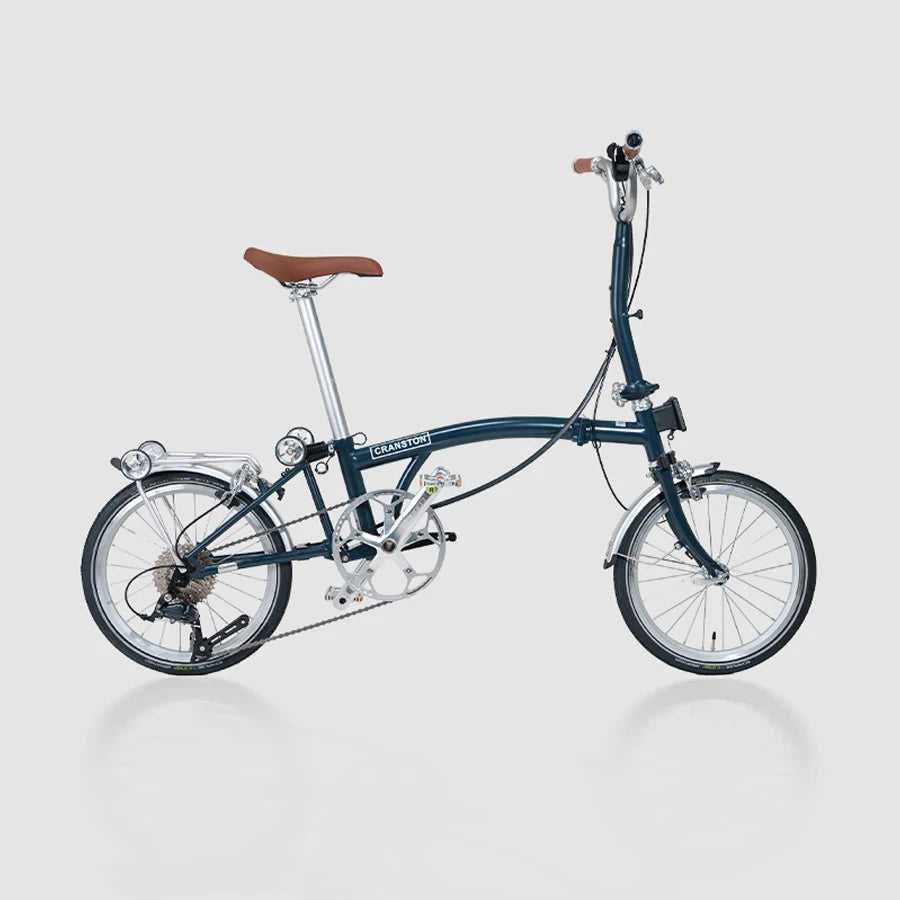 Cranston16 Inch 9-Speed Lightweight Foldable Bike Chromoly Steel Frame Dual C-Brakes Bicycle Quick Fold for Easy Carry