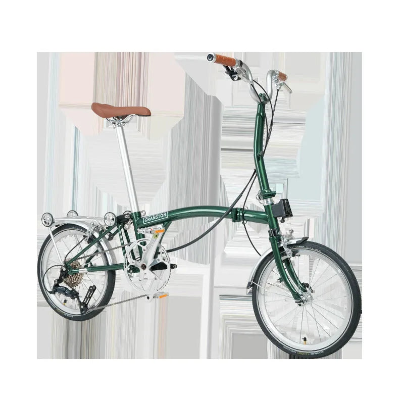 Cranston16 Inch 9-Speed Lightweight Foldable Bike Chromoly Steel Frame Dual C-Brakes Bicycle Quick Fold for Easy Carry