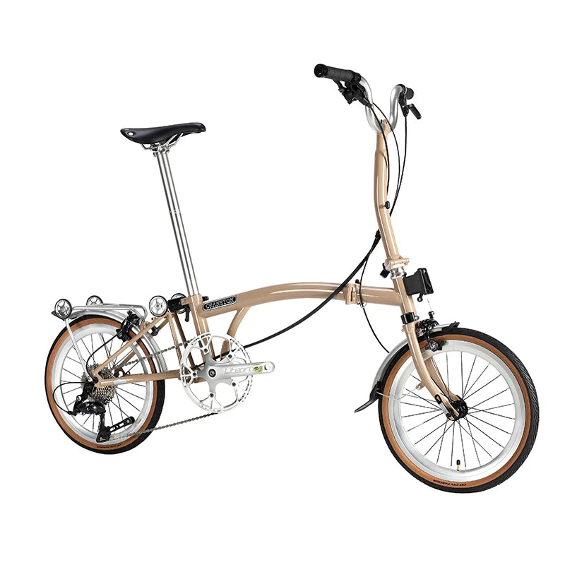 Cranston16 Inch 9-Speed Lightweight Foldable Bike Chromoly Steel Frame Dual C-Brakes Bicycle Quick Fold for Easy Carry