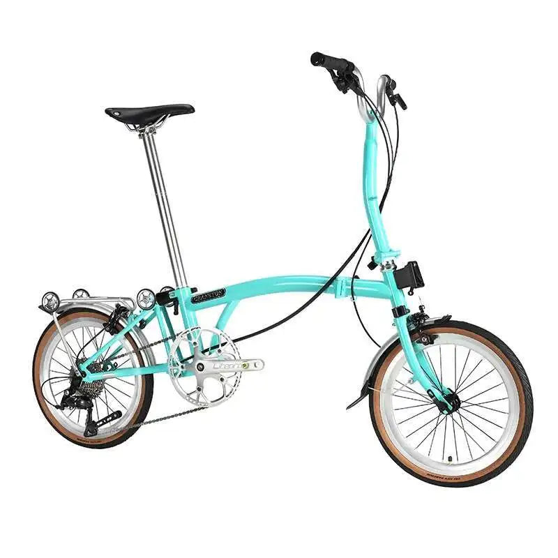 Cranston16 Inch 9-Speed Lightweight Foldable Bike Chromoly Steel Frame Dual C-Brakes Bicycle Quick Fold for Easy Carry