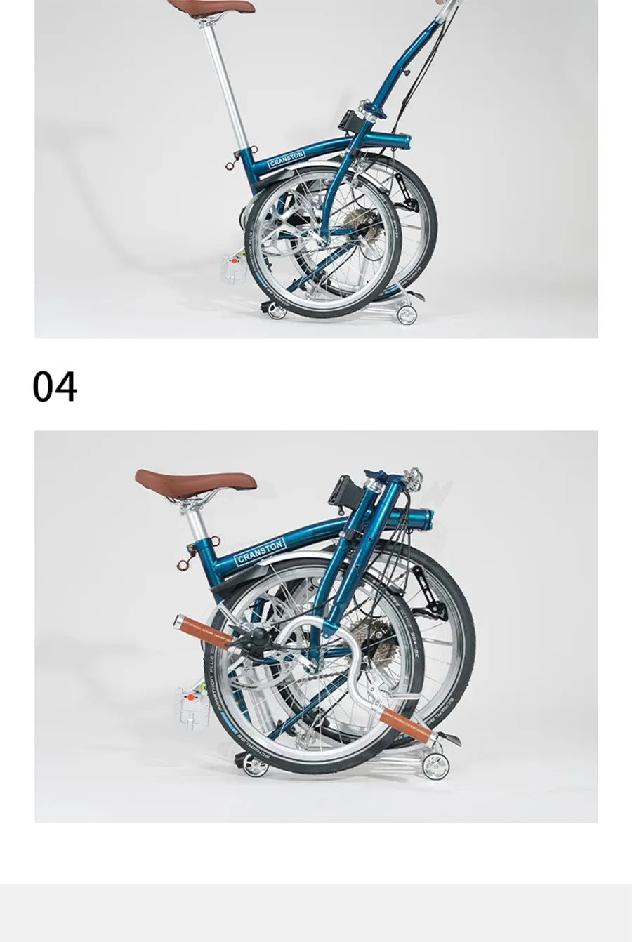 Cranston16 Inch 9-Speed Lightweight Foldable Bike Chromoly Steel Frame Dual C-Brakes Bicycle Quick Fold for Easy Carry