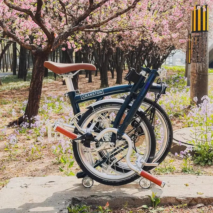 Cranston16 Inch 9-Speed Lightweight Foldable Bike Chromoly Steel Frame Dual C-Brakes Bicycle Quick Fold for Easy Carry
