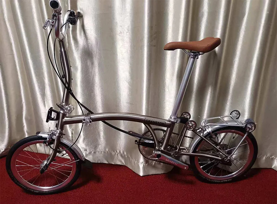 Cranston16 Inch 9-Speed Lightweight Foldable Bike Chromoly Steel Frame Dual C-Brakes Bicycle Quick Fold for Easy Carry