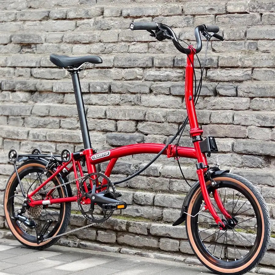 CRANSTON 20 Inch 9 Speed CRMO Tri Fold Frame Dual V-Brake Portable 53T CNC Crankset 20 Inch Wheel Folding Bike City Bicycle
