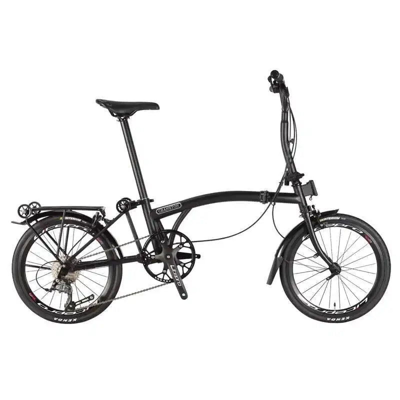 Cranston Ultra Portable 20'' 9-Speed Folding Bicycle Chromoly Steel Frame Dual C Brakes Bike Ideal for City Commute & Travel