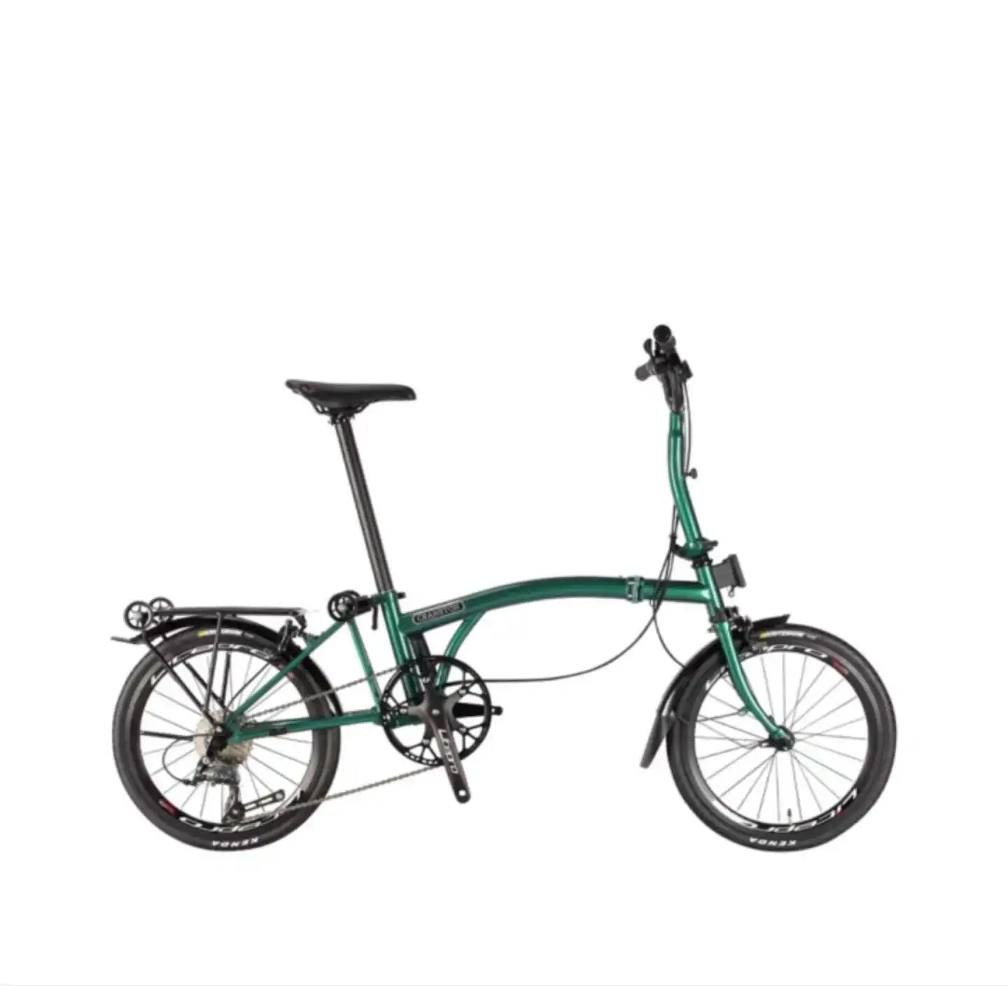 Cranston Ultra Portable 20'' 9-Speed Folding Bicycle Chromoly Steel Frame Dual C Brakes Bike Ideal for City Commute & Travel