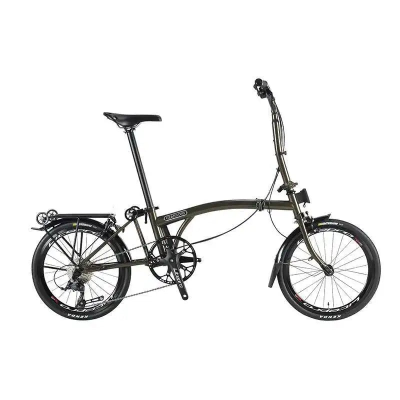 Cranston Ultra Portable 20'' 9-Speed Folding Bicycle Chromoly Steel Frame Dual C Brakes Bike Ideal for City Commute & Travel