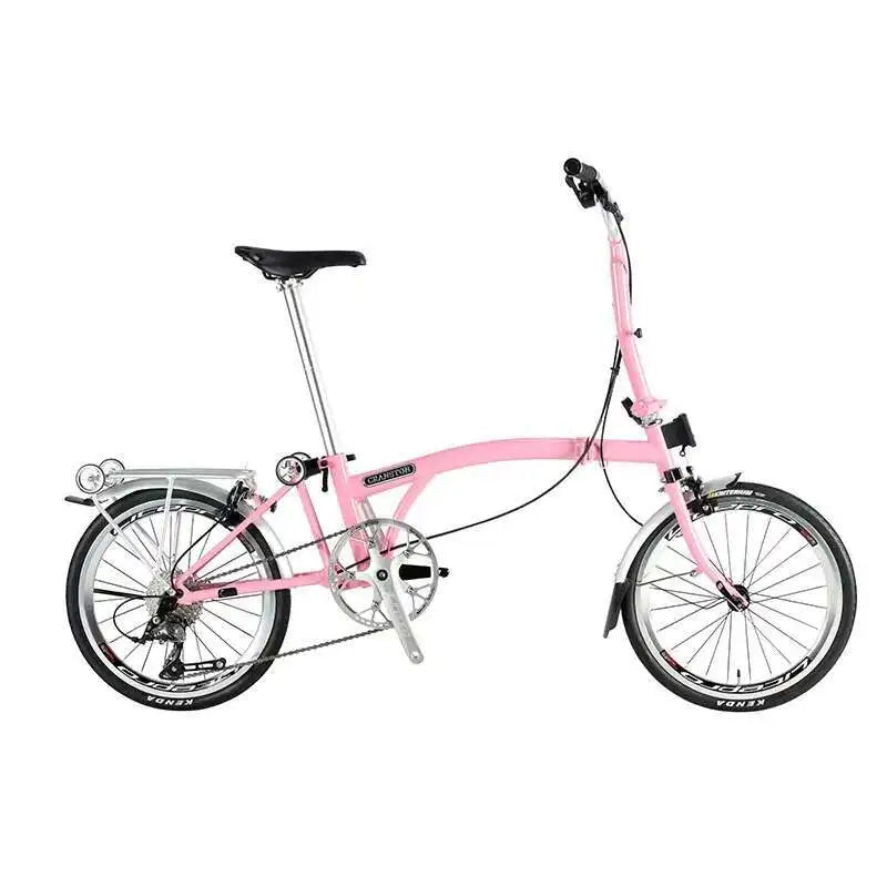 Cranston Ultra Portable 20'' 9-Speed Folding Bicycle Chromoly Steel Frame Dual C Brakes Bike Ideal for City Commute & Travel