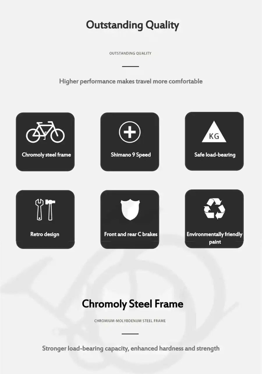 Cranston Ultra Portable 20'' 9-Speed Folding Bicycle Chromoly Steel Frame Dual C Brakes Bike Ideal for City Commute & Travel