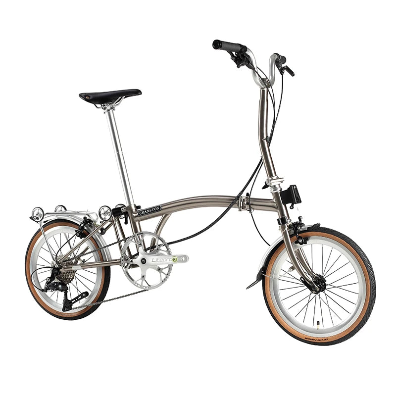 CRANSTON 20 Inch Bicycle 9-speed Folding Bike Carbon Steel Tri Fold Frame 53T CNC Crankset 406 Wheel MINI Folding City Bicycle