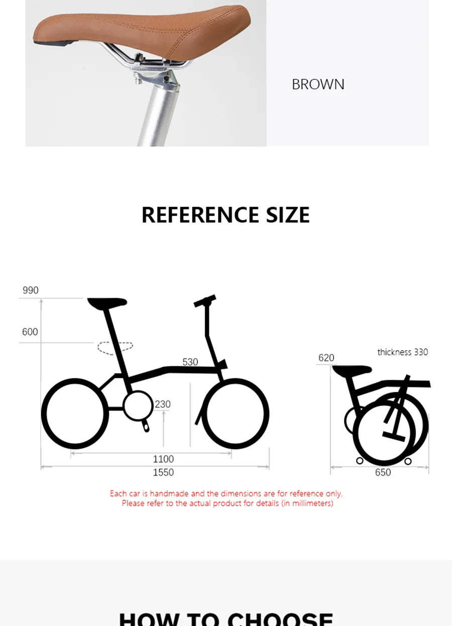 CRANSTON 20 Inch Bicycle 9-speed Folding Bike Carbon Steel Tri Fold Frame 53T CNC Crankset 406 Wheel MINI Folding City Bicycle