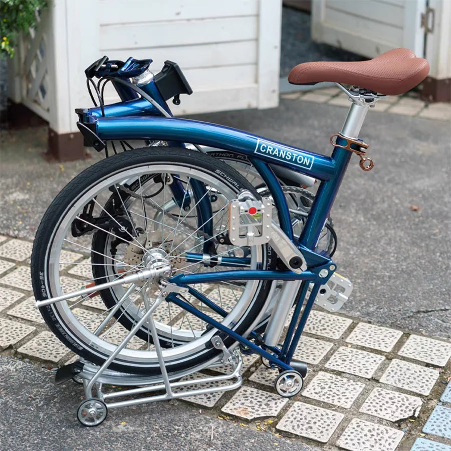 CRANSTON Electric Blue Portable 9 Speed Folding Bicycle 20Inch Adult Bikes Bicycle Aluminum Alloy Mountain folding Bike