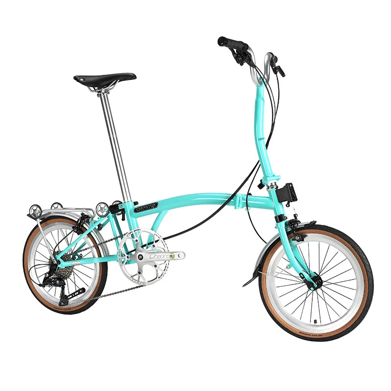 CRANSTON 20 Inch 9 Speed Folding Bike CRMO Tri Fold Frame Dual V-Brake Portable 53T CNC Crankset 20 Inch Wheel City Bicycle 2025