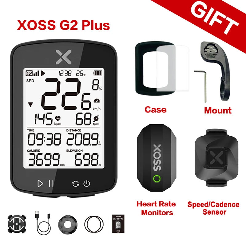 XOSS New G2 GPS Cycling Computer G Plus Wireless Speedometer Bluetooth Tracker Waterproof Road Bike MTB Bicycle Odometer