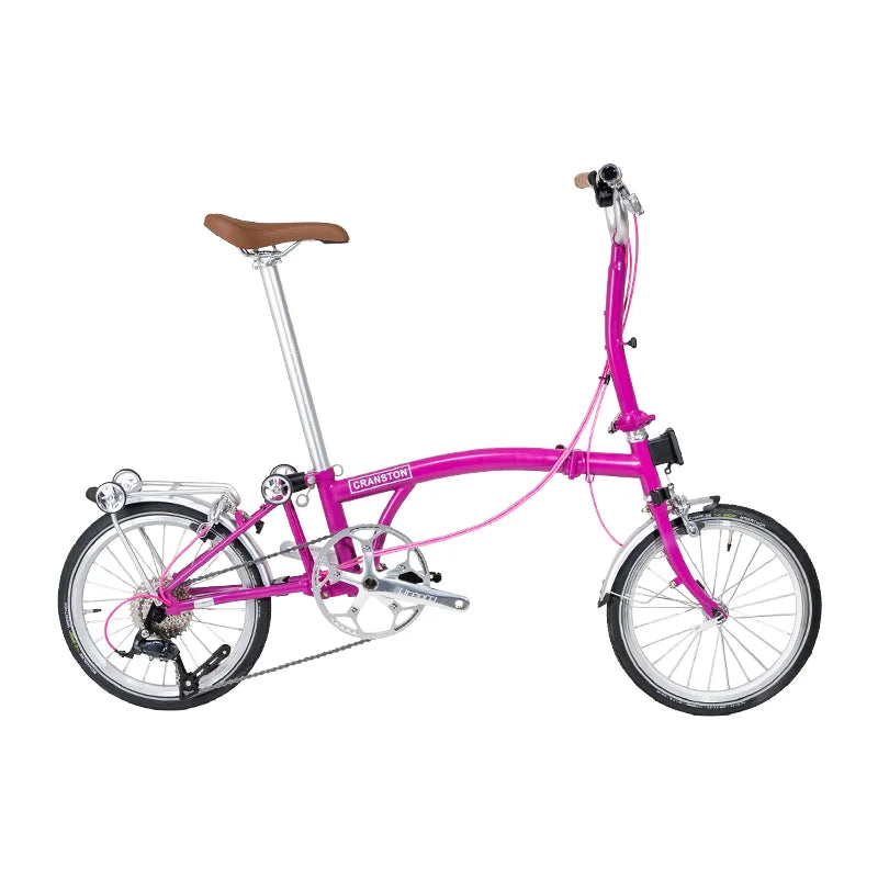 CRANSTON R9 Max 16-inch 9-speed Tri-folding Bike High Quality Steel Frame Light Weight Foldable Bike S bar M BAR Folding Bicycle