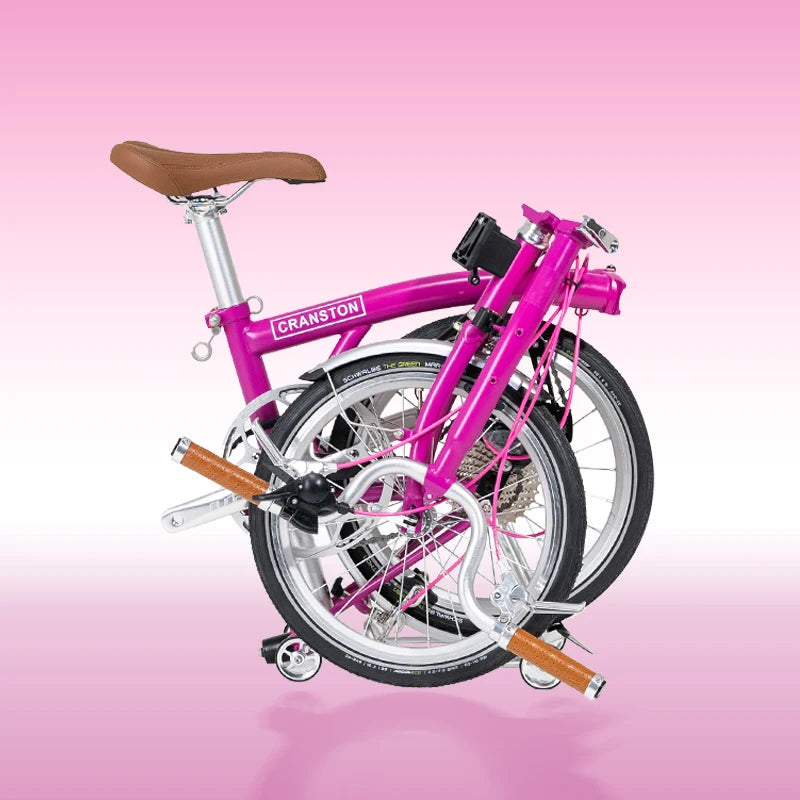 CRANSTON R9 Max 16-inch 9-speed Tri-folding Bike High Quality Steel Frame Light Weight Foldable Bike S bar M BAR Folding Bicycle